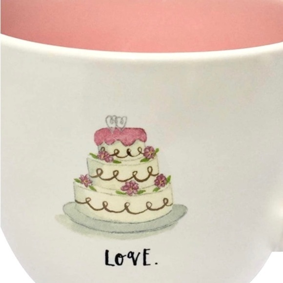 Rae DUNN by Magenta Artisan Collection “LOVE” Mug with Wedding Cake Icon 18 oz - Picture 5 of 5